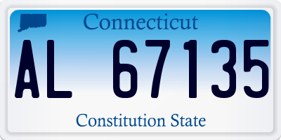 CT license plate AL67135