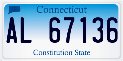 CT license plate AL67136