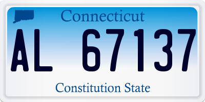 CT license plate AL67137