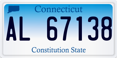 CT license plate AL67138