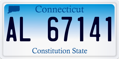 CT license plate AL67141