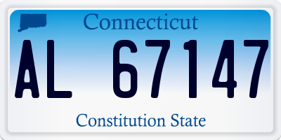 CT license plate AL67147