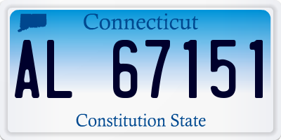 CT license plate AL67151