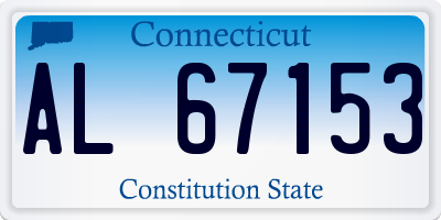 CT license plate AL67153