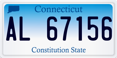 CT license plate AL67156