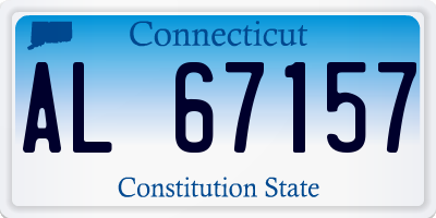 CT license plate AL67157