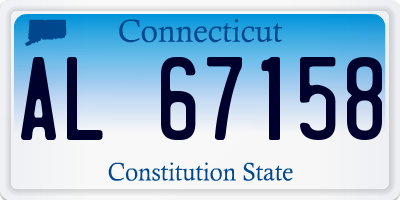 CT license plate AL67158