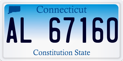 CT license plate AL67160