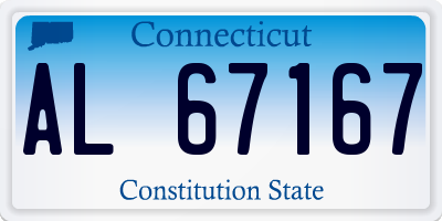 CT license plate AL67167