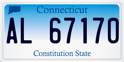 CT license plate AL67170