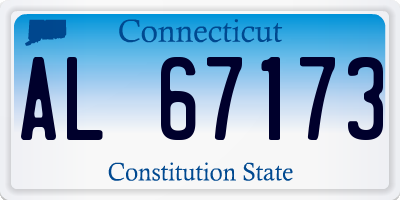 CT license plate AL67173