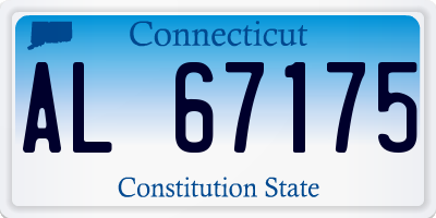 CT license plate AL67175