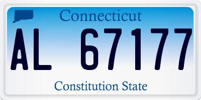 CT license plate AL67177