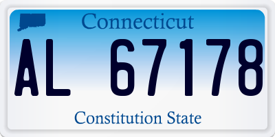 CT license plate AL67178