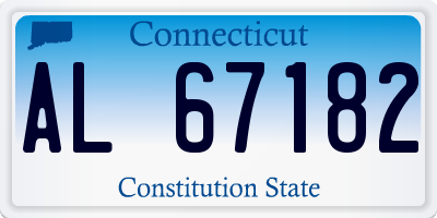 CT license plate AL67182