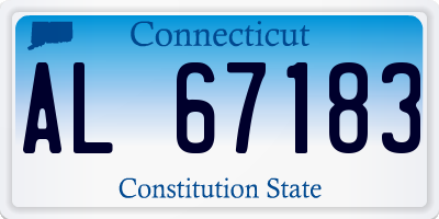 CT license plate AL67183