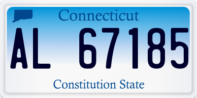 CT license plate AL67185