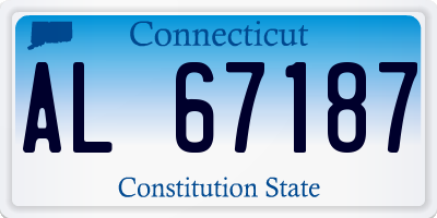 CT license plate AL67187