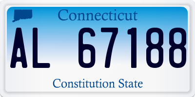 CT license plate AL67188