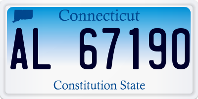 CT license plate AL67190