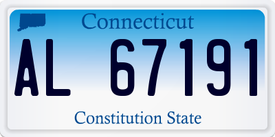 CT license plate AL67191