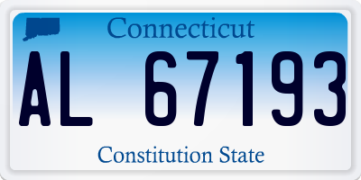 CT license plate AL67193