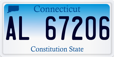 CT license plate AL67206