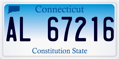 CT license plate AL67216
