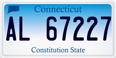 CT license plate AL67227