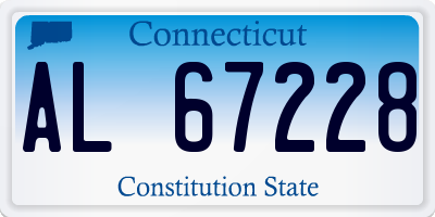 CT license plate AL67228