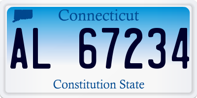 CT license plate AL67234