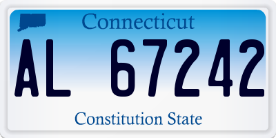 CT license plate AL67242