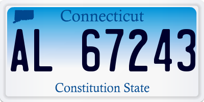 CT license plate AL67243