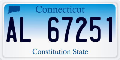 CT license plate AL67251