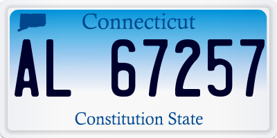 CT license plate AL67257