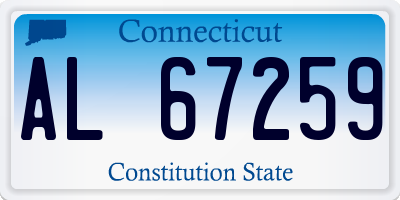 CT license plate AL67259
