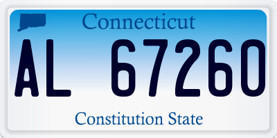 CT license plate AL67260