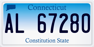 CT license plate AL67280