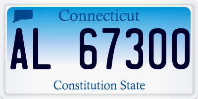 CT license plate AL67300