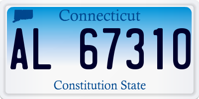 CT license plate AL67310
