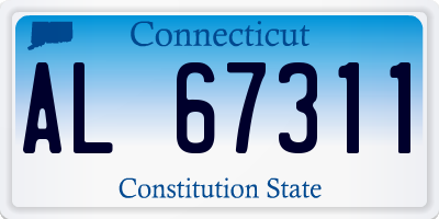 CT license plate AL67311
