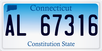 CT license plate AL67316