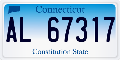 CT license plate AL67317