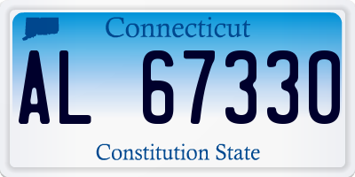CT license plate AL67330
