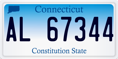 CT license plate AL67344