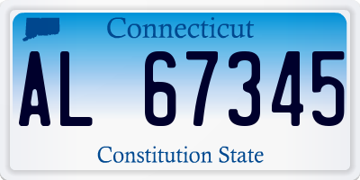 CT license plate AL67345