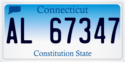 CT license plate AL67347
