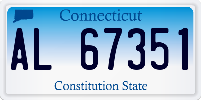 CT license plate AL67351