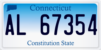 CT license plate AL67354