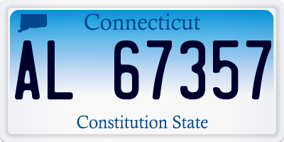 CT license plate AL67357